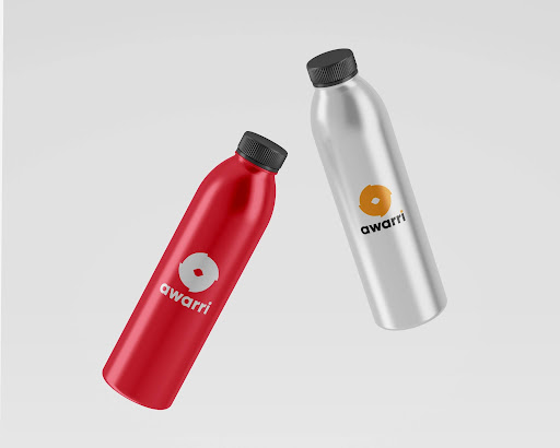 Awarri water bottle branding